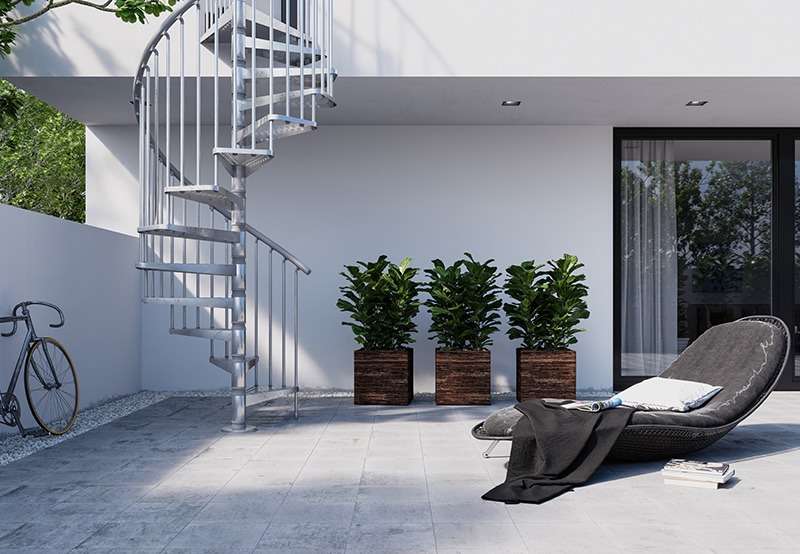 Rintal_Exterior Zink_Außentreppe RINTAL EXTERIOR ZINC - Imagen 1